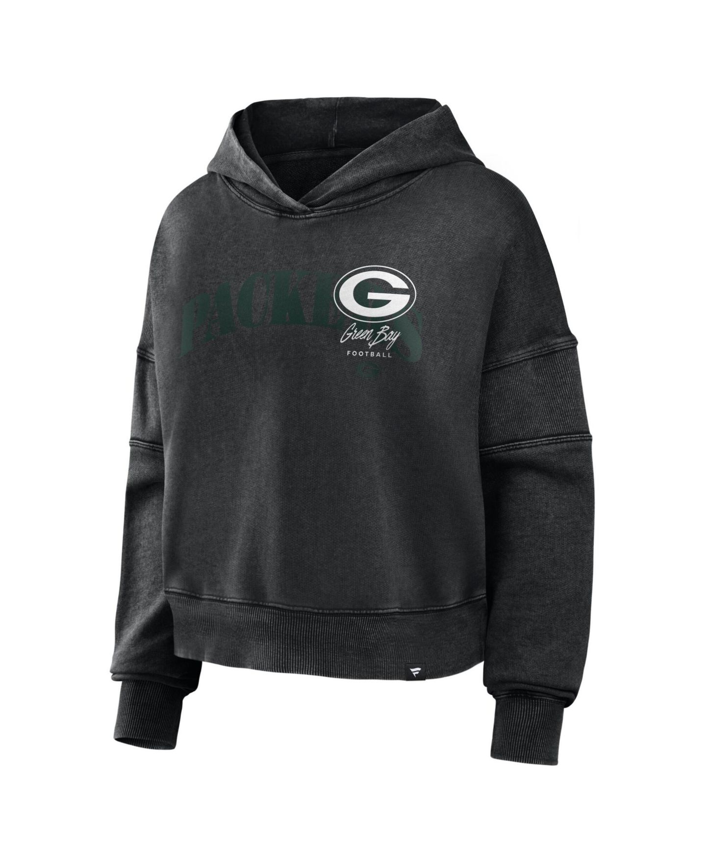 Женское худи Fanatics Green Bay Packers Counter Run Cropped Pullover — фото 2