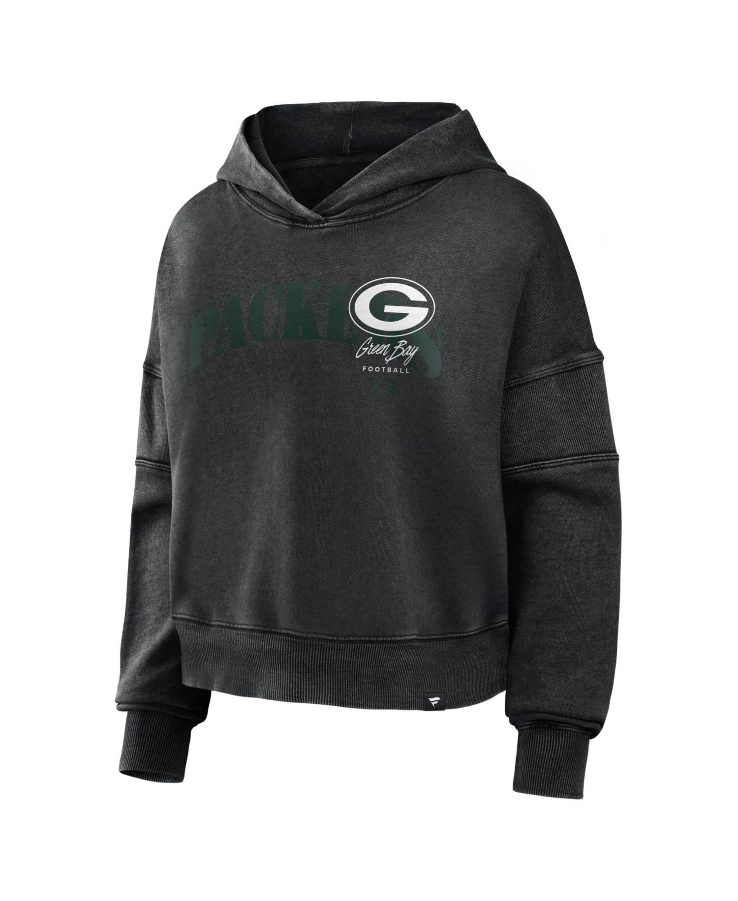 Women's Green Bay Packers Counter Run Cropped Pullover Hoodie