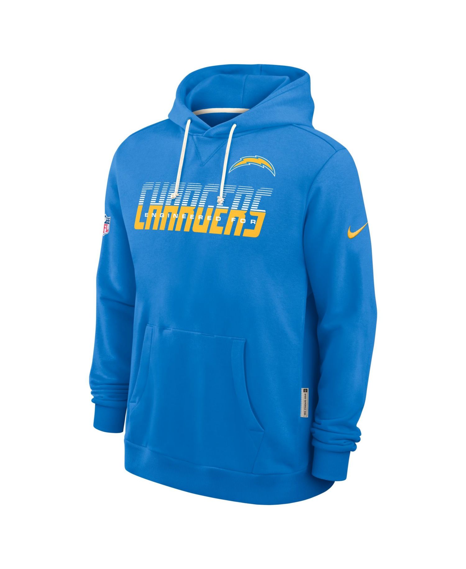 Men's Powder Blue Los Angeles Chargers Sideline Standard Issue Top Prospect Dri-FIT Hoodie
