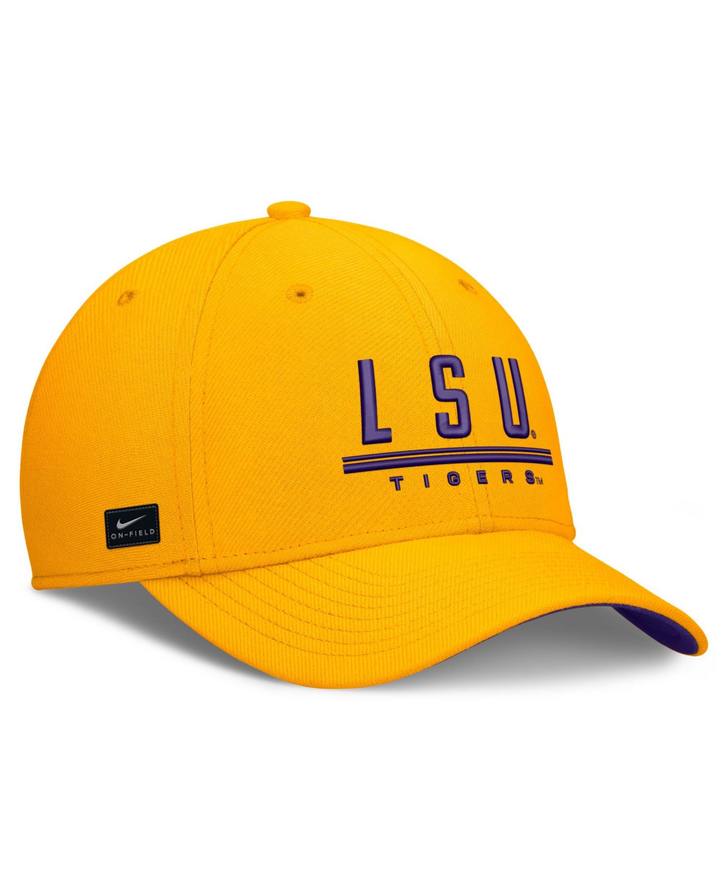 Men's Gold LSU Tigers Game Day Rise Swooshflex Hat