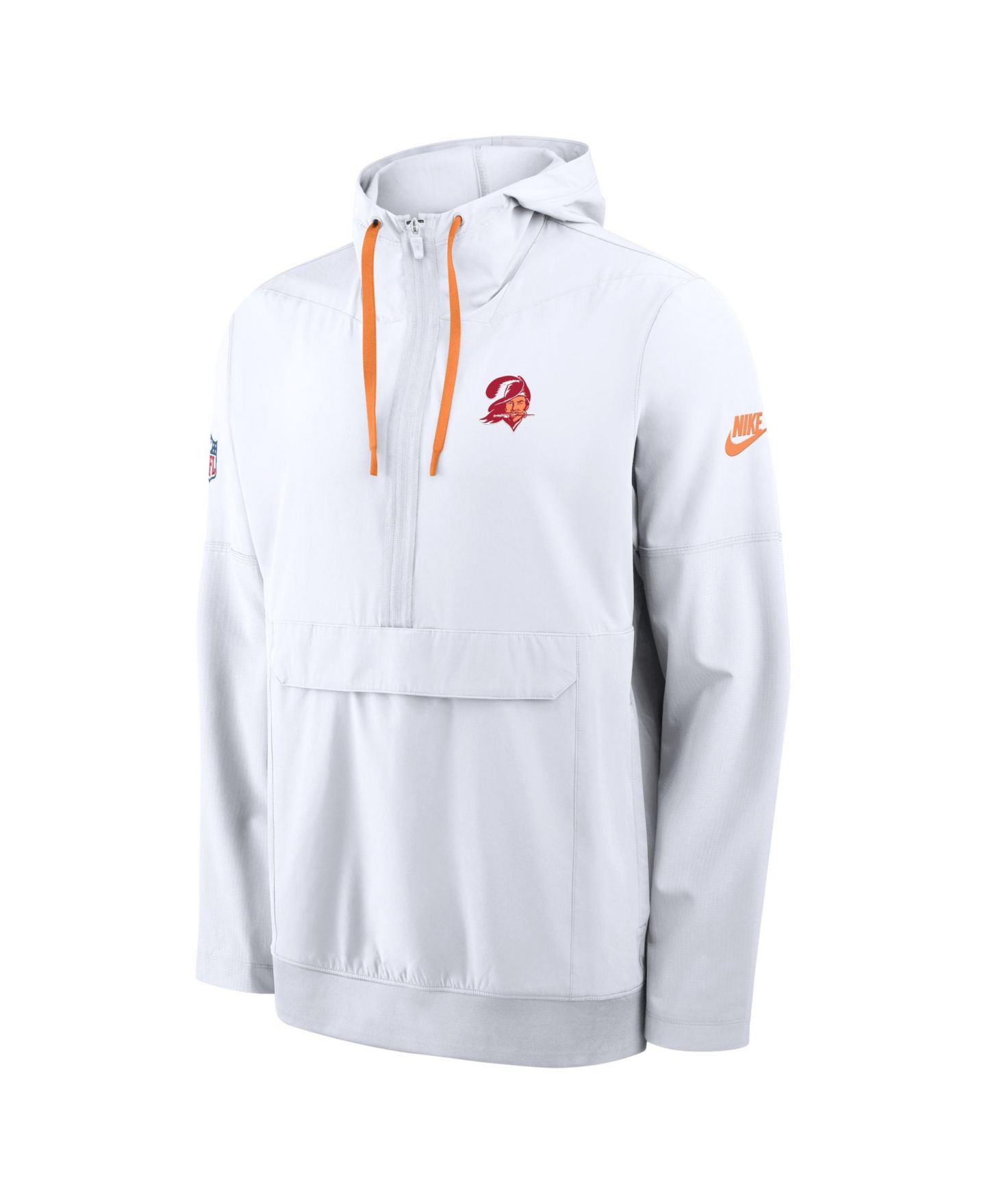 Мужское худи Nike White Tampa Bay Buccaneers Sideline Broken Rules Alternate Anorak Half-Zip — фото 2