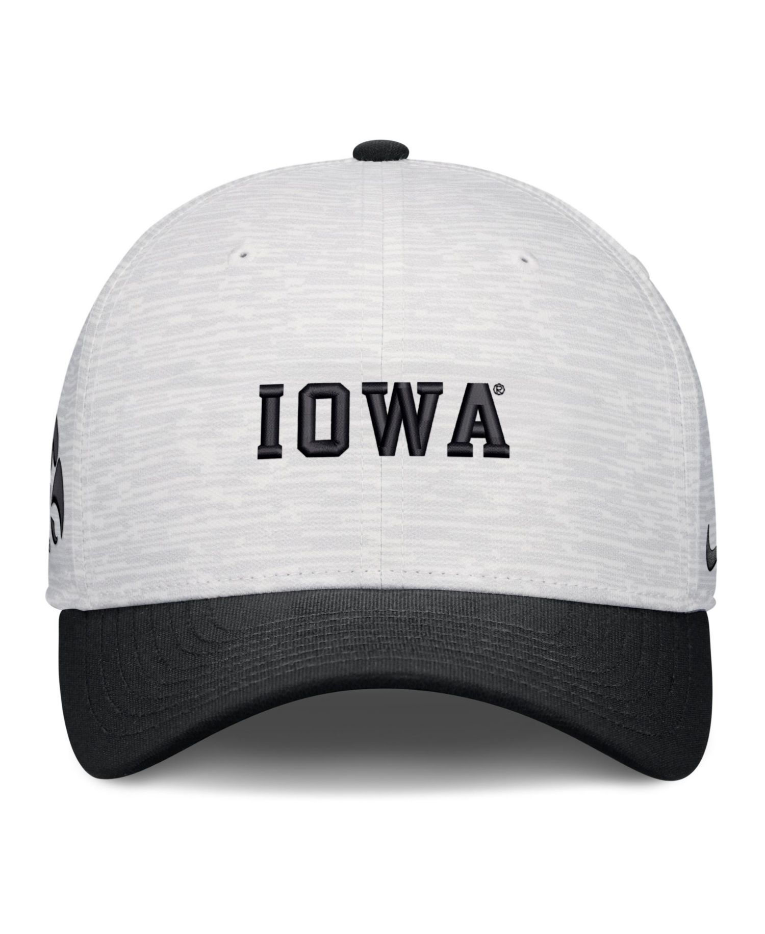 Men's and Women's White/Black Iowa Hawkeyes Primetime Rise Adjustable Hat