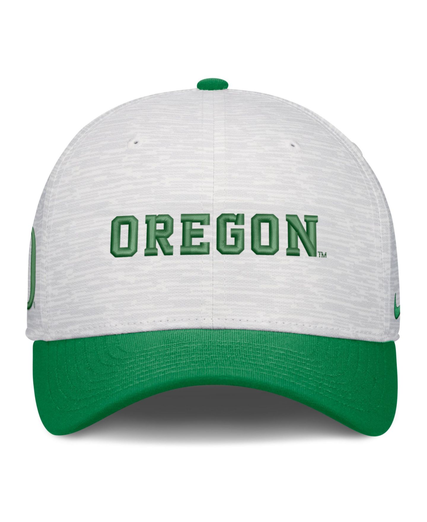 Кепка Nike White/Green Oregon Ducks Primetime Rise Adjustable Hat — фото 2