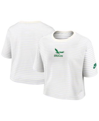 Women's Philadelphia Eagles Striped Cropped T-Shirt