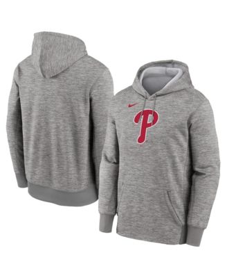 Men's Heather Gray Philadelphia Phillies Primary Logo Therma Hoodie