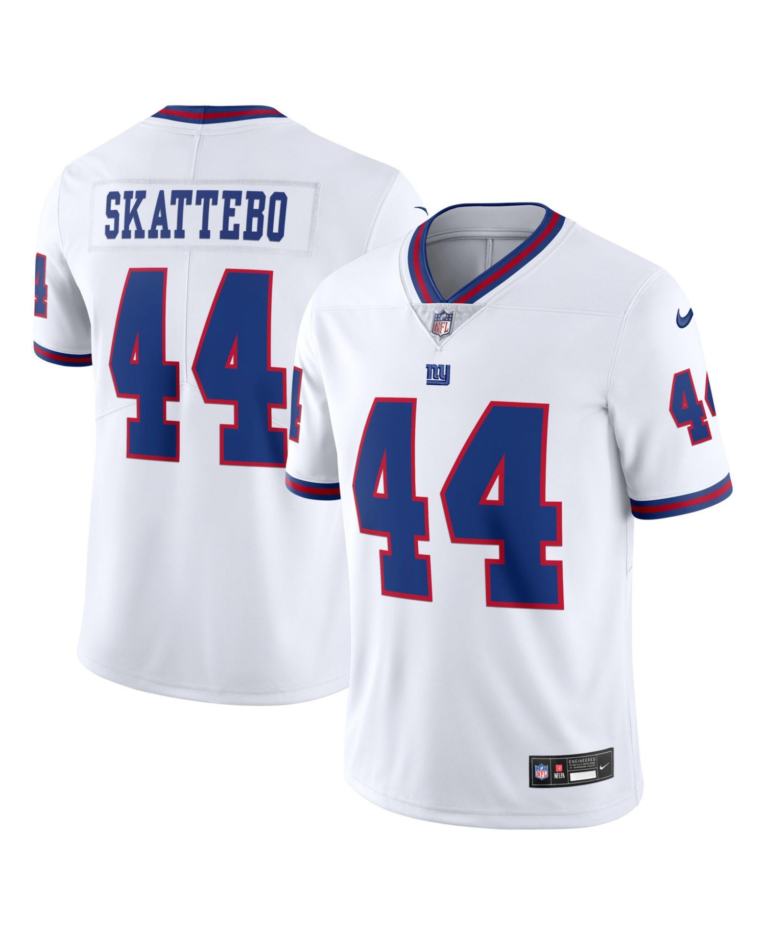 Men's Cam Skattebo White New York Giants Vintage White Vapor Untouchable Stitched Limited Jersey
