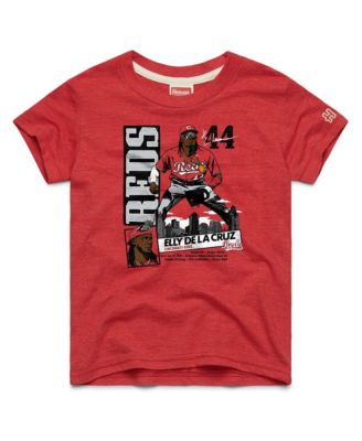 Big Boys and Girls Elly De La Cruz Red Cincinnati Reds Player Graphic Tri-Blend T-Shirt