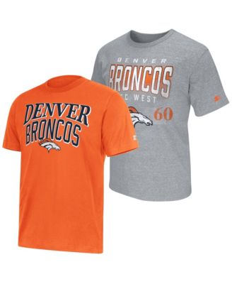 Men's 2-Pack Orange/Gray Denver Broncos Logo T-Shirt Set