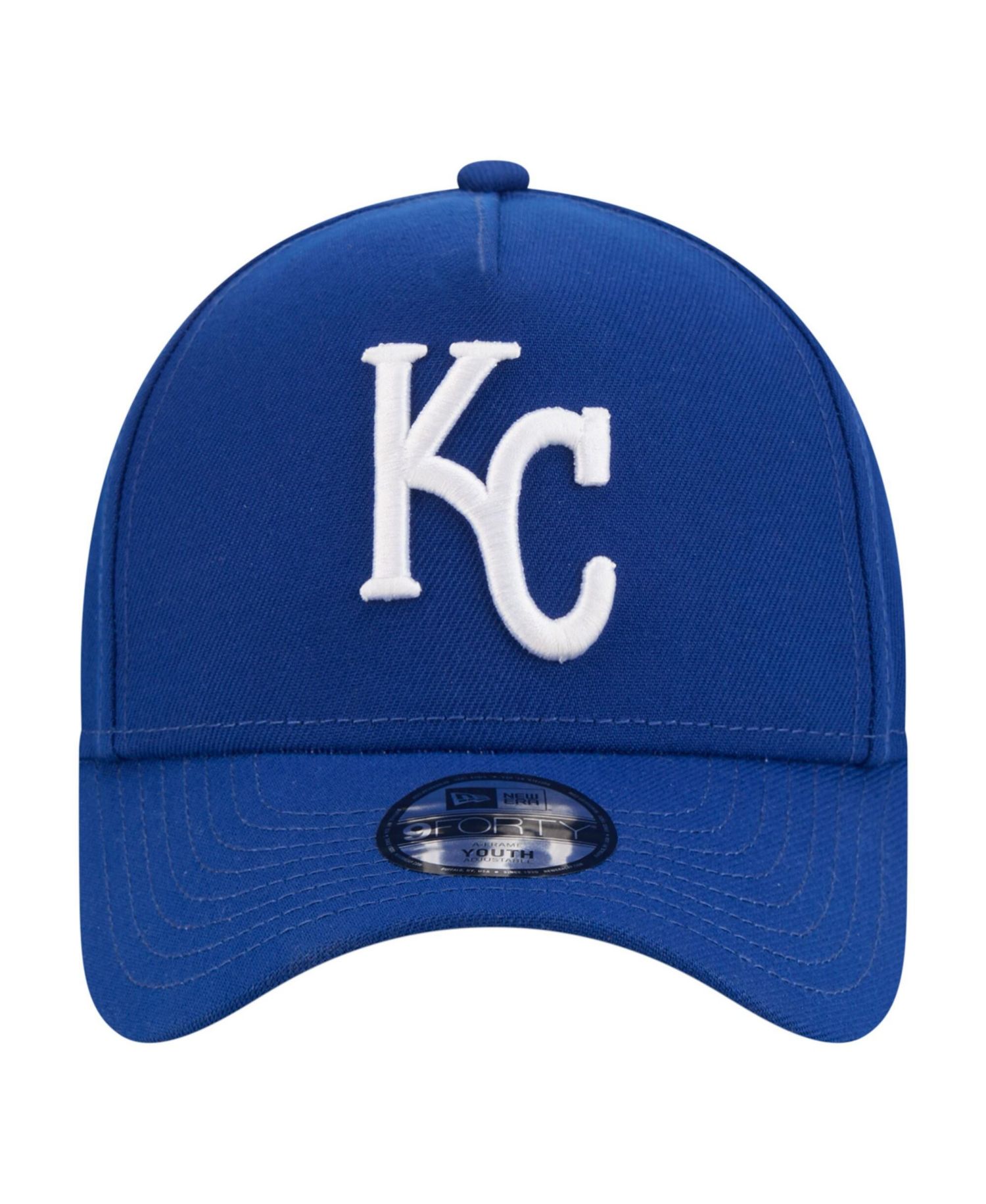 Big Boys and Girls Royal Kansas City Royals 9FORTY A-Frame Adjustable Hat