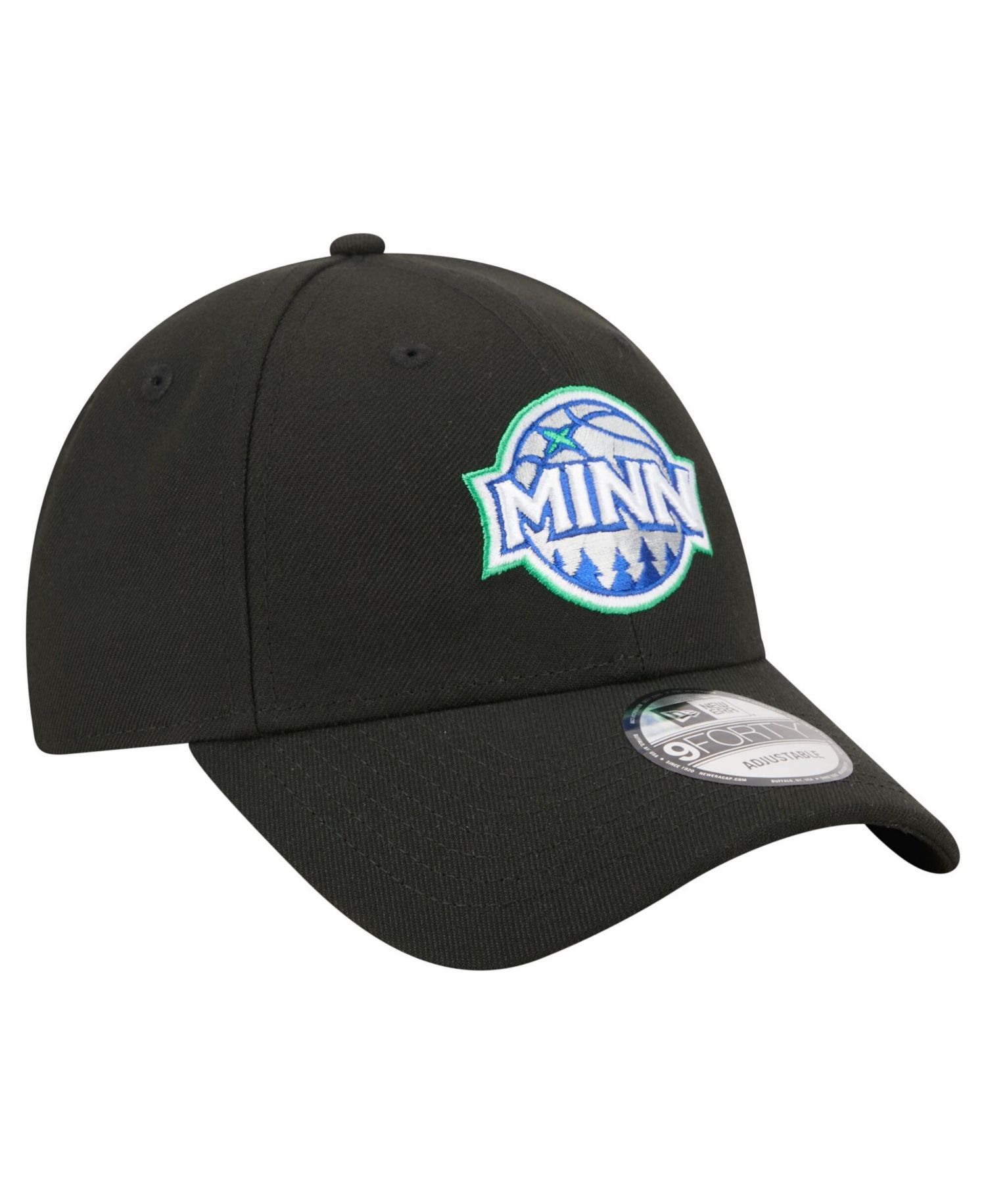 Men's Black Minnesota Timberwolves 9FORTY Adjustable Hat