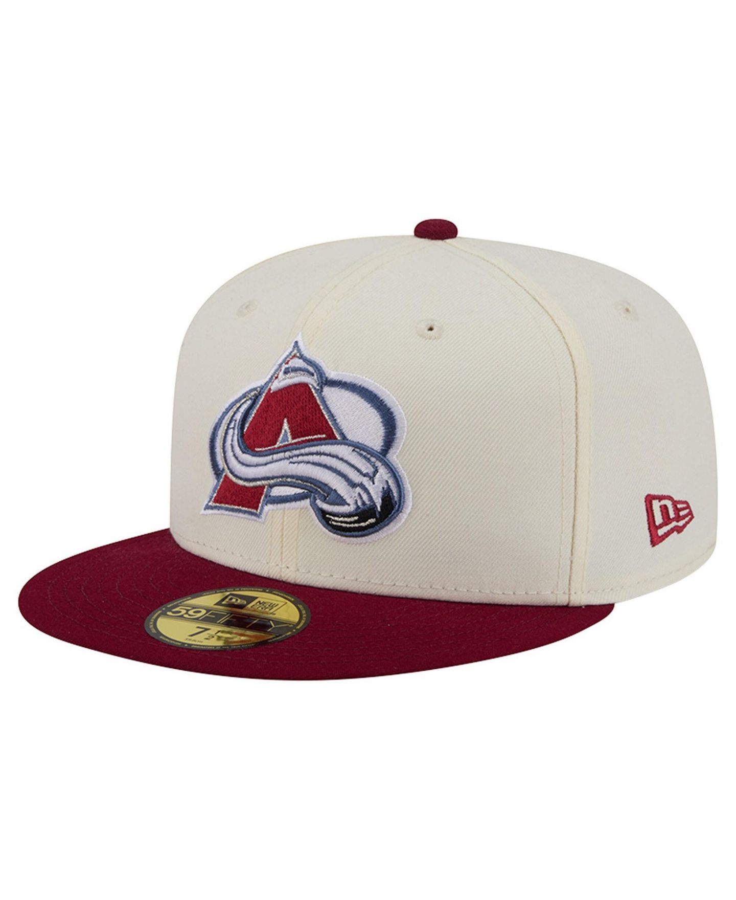 Мужская кепка New Era Cream Colorado Avalanche 250th Anniversary of the United States Two-Tone 59FIFTY Fitted Hat — фото 3