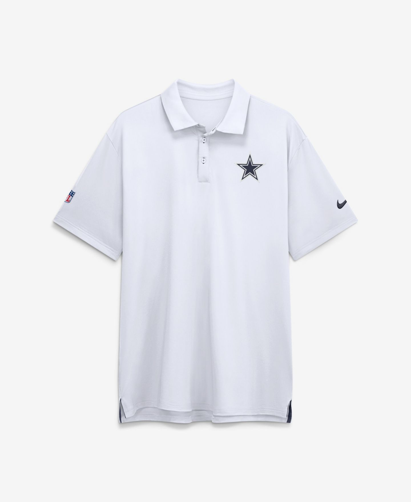 Мужское поло Nike White Dallas Cowboys Sideline Powerful Blocking Dri-FIT Tour Polo Shirt — фото 1