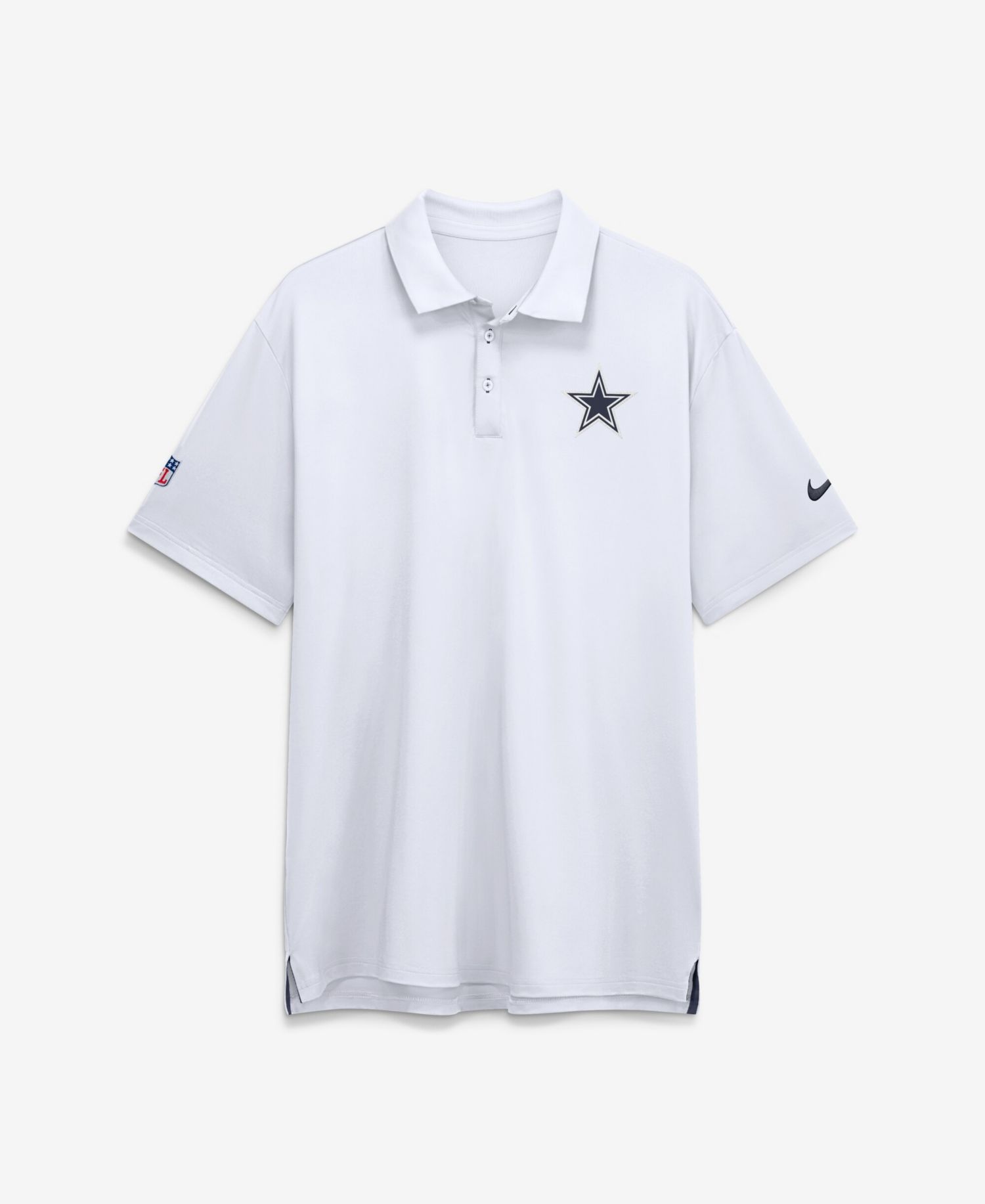 Men's White Dallas Cowboys Sideline Powerful Blocking Dri-FIT Tour Polo Shirt