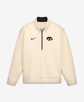 Men's Cream Iowa Hawkeyes Primetime Club Fleece Half-Zip Pullover Sweatshirt