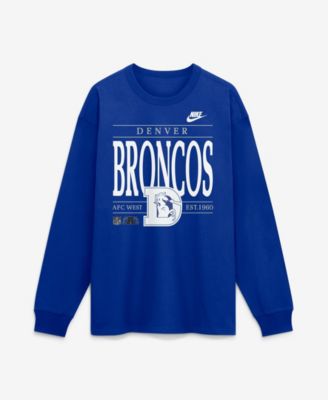 Men's Royal Denver Broncos Red Zone Long Sleeve Max90 T-Shirt