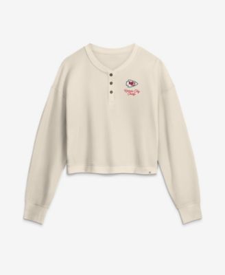 Women's Kansas City Chiefs Waffle-Knit Long-Sleeve Cropped T-Shirt