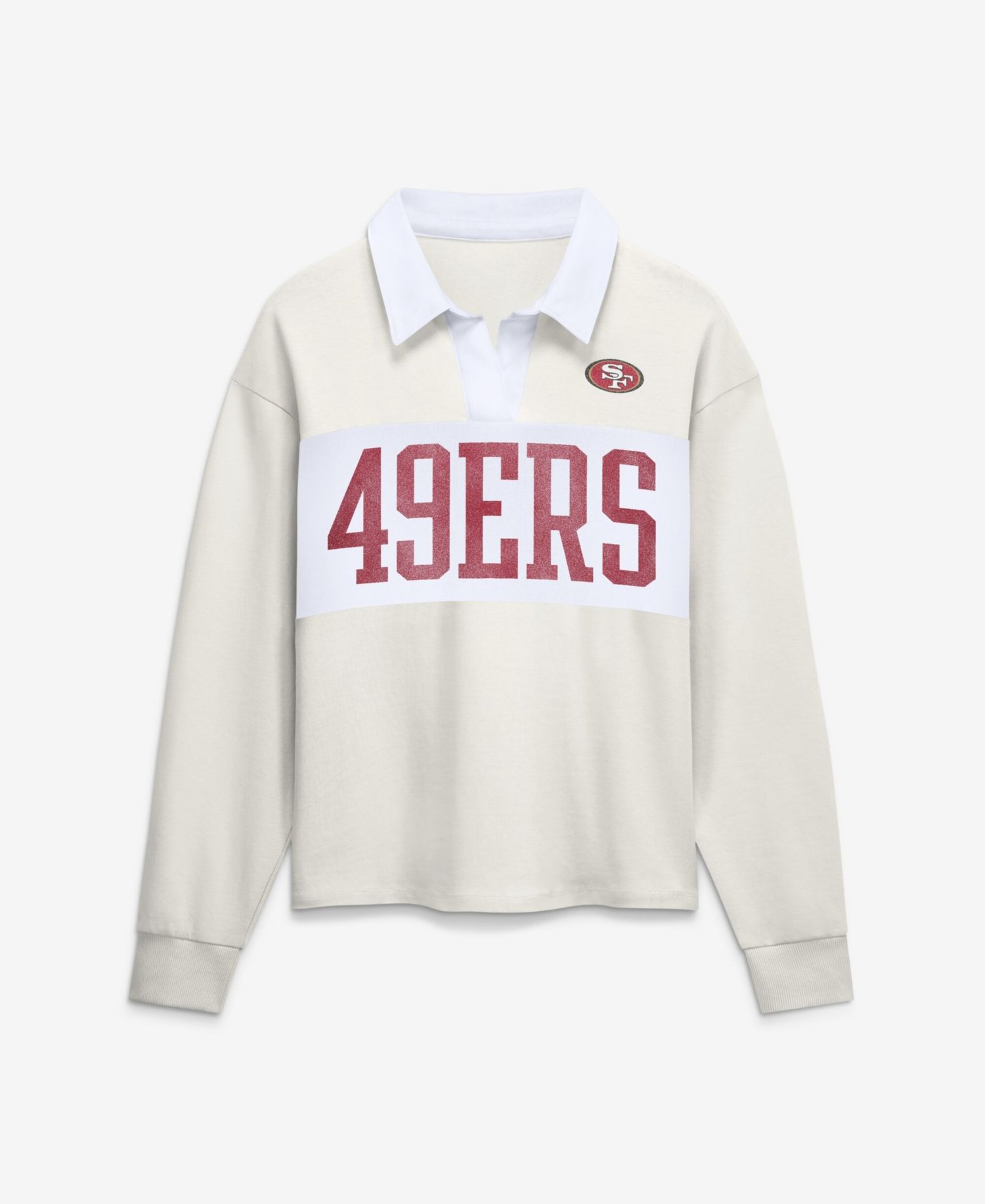 Women's San Francisco 49ers Heritage Play Action Vintage Rugby Polo Shirt