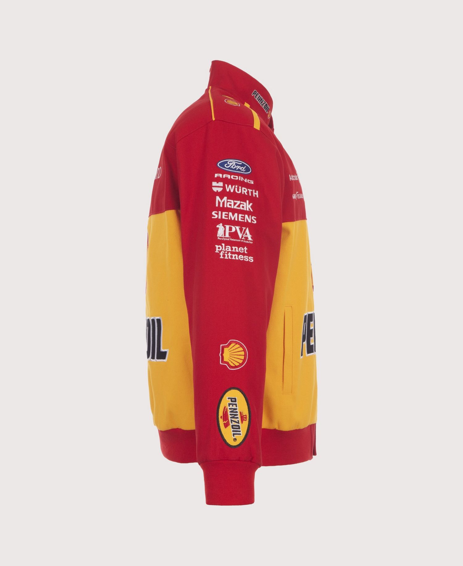Men's Red/Yellow Joey Logano 2026 Pennzoil Full-Snap Twill Racing Jacket