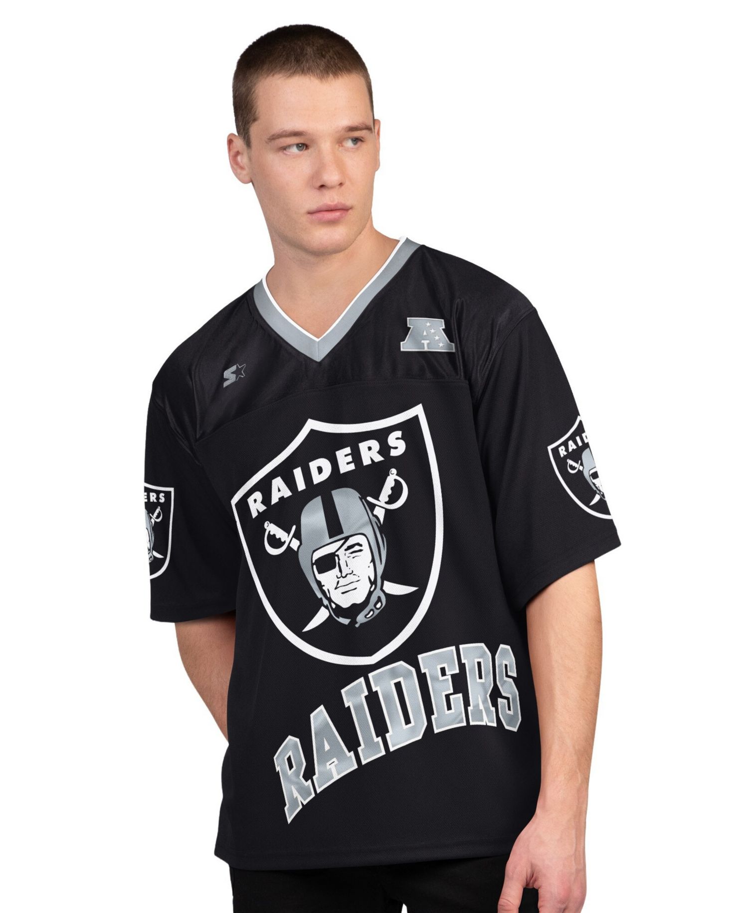 Men's 2-Pack Black/White Las Vegas Raiders Short Sleeve Long Sleeve Combo Pack T-Shirt