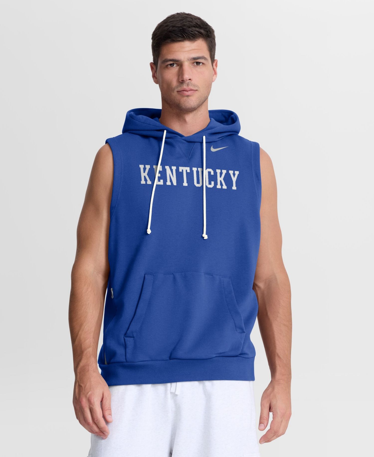 Men's Royal Kentucky Wildcats 2026 Sideline Sleeveless Dri-FIT Hoodie