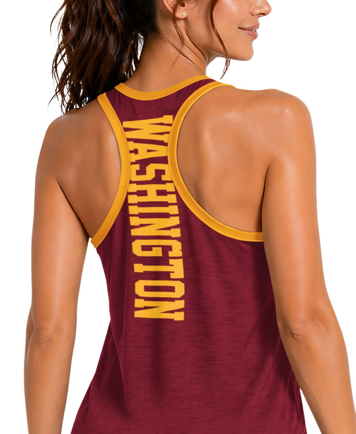 Women's Burgundy Washington Commanders Tater II Racerback Tank Top