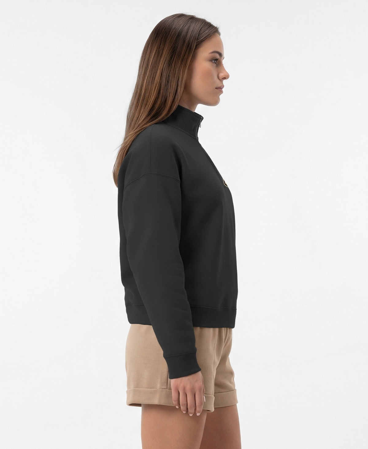 Champion Women's Black Vegas Golden Knights Power Blend Quarter-Zip Sweatshirt