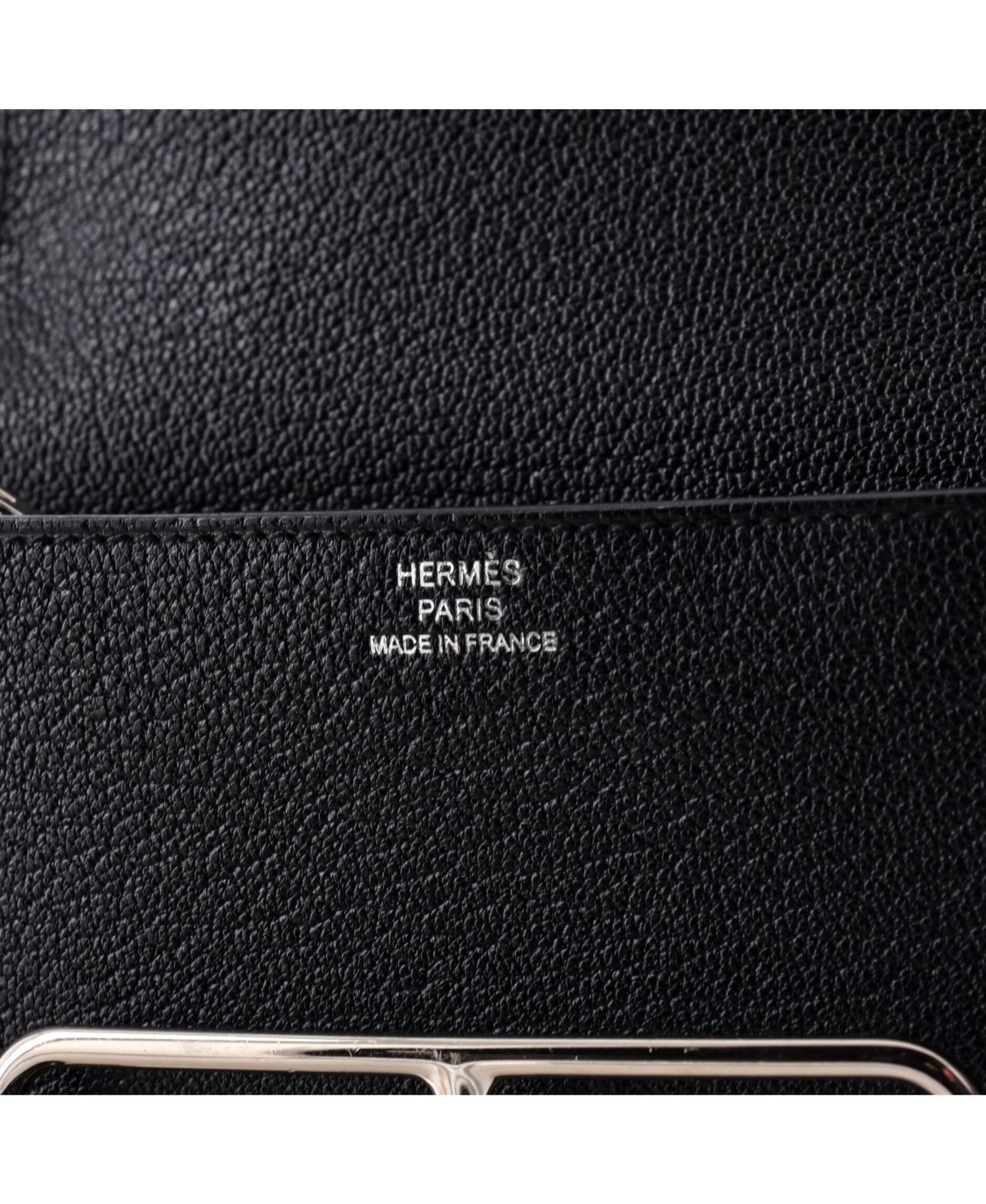 Pre-Owned Hermes Roulis Slim Wallet Chevre Mysore
