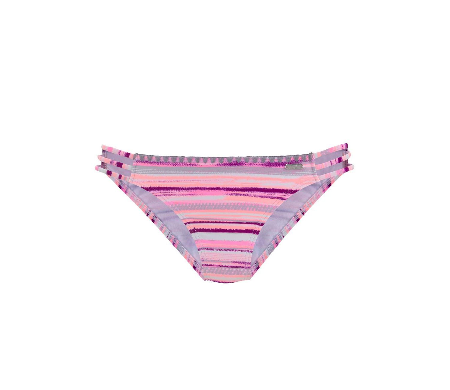 Women's Printed Strappy Classic Bikini Crochet Low-Rise Swim Bottom