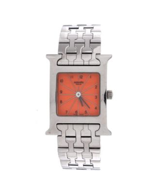 Pre-Owned Hermes Heure H Quartz Watch in Stainless Steel 21mm