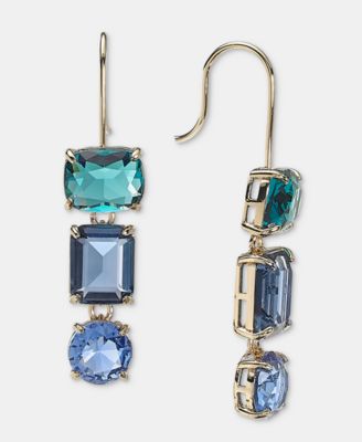 Stone Triple Drop Earrings