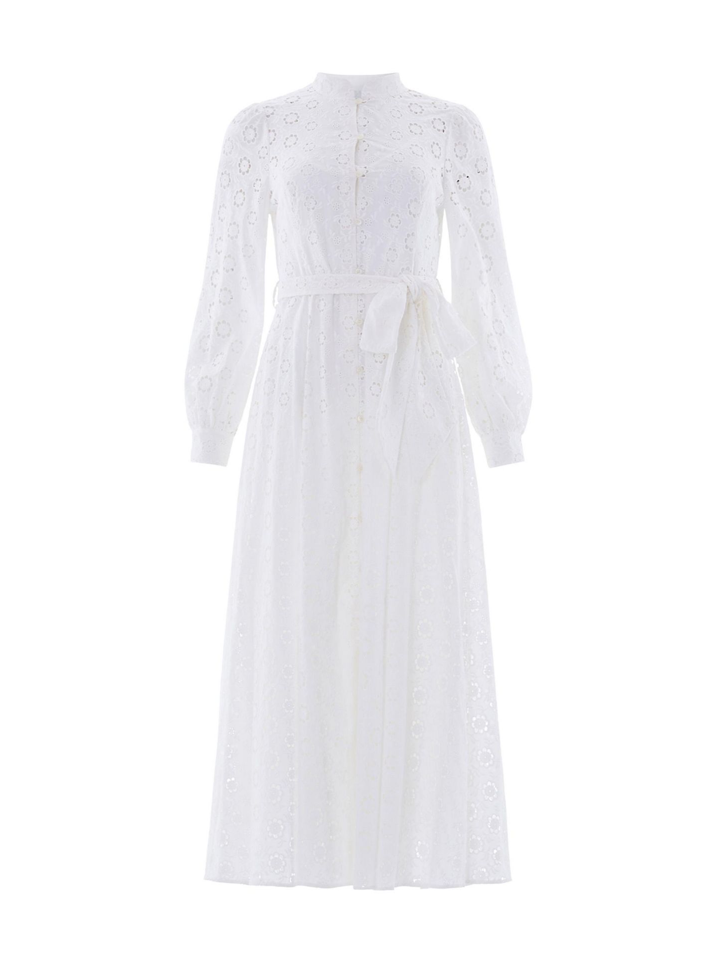 Женское платье Needle & Thread Romilly Cotton Long Sleeve Shirt Dress, цвет: Оптический белый — фото 3