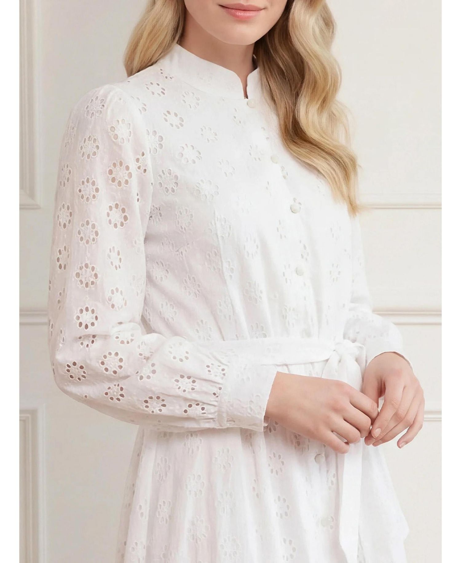 women's Romilly Cotton Long Sleeve Shirt Dress