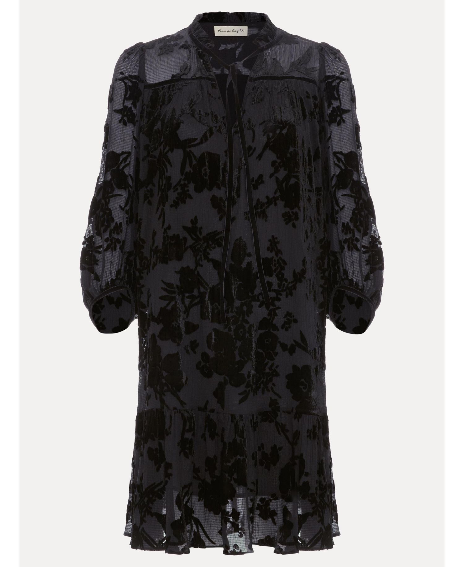 Women's Mila Velvet Floral-Print Mini Dress
