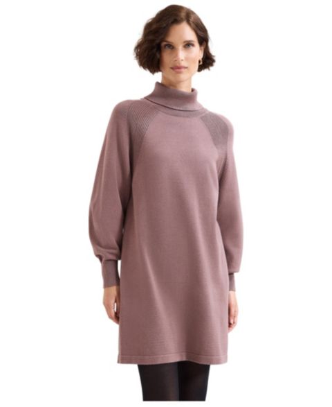 Женское платье Phase Eight Ellie Turtleneck Blouson-Sleeve Jumper, цвет: Латте
