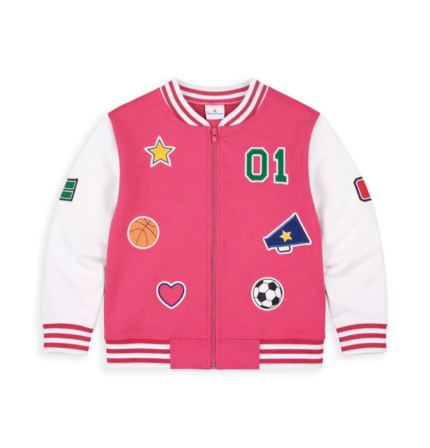 Little Girls (2T - 8) French Terry Varsity Sports Jacket