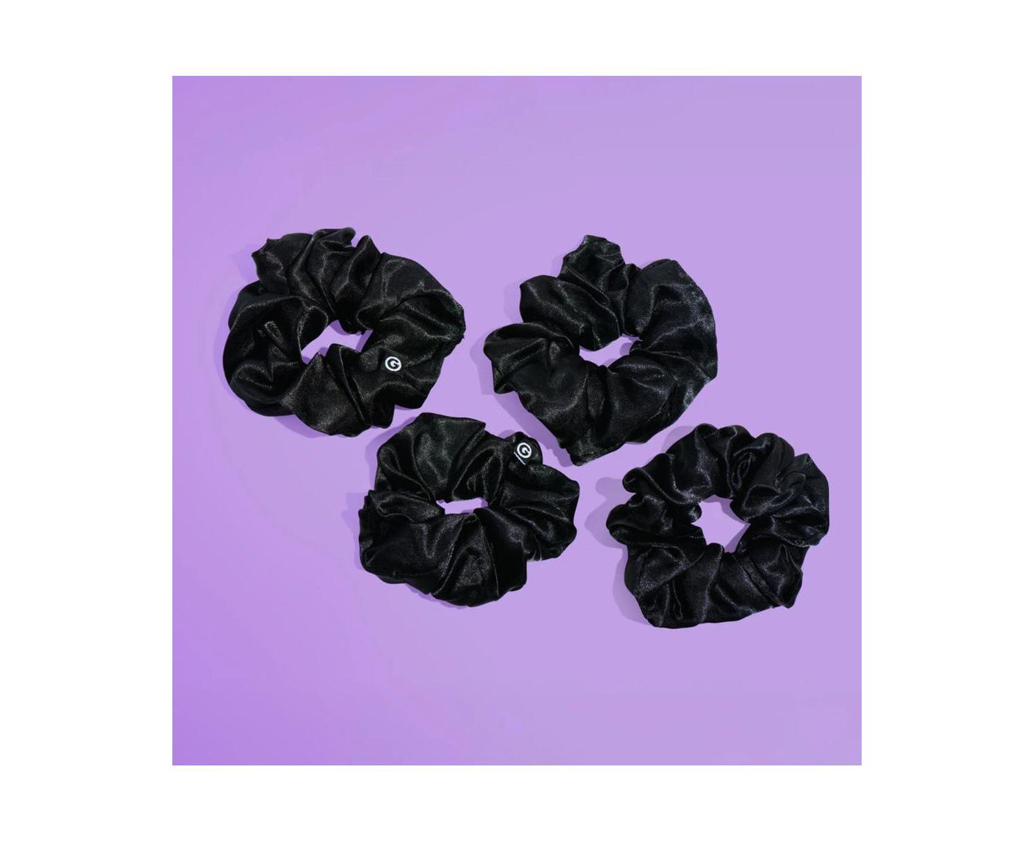 Large Satin Hair Scrunchies Soft, No Breakage Bands Perfect for Thick Hair and Bedtime Wear 4 Pack