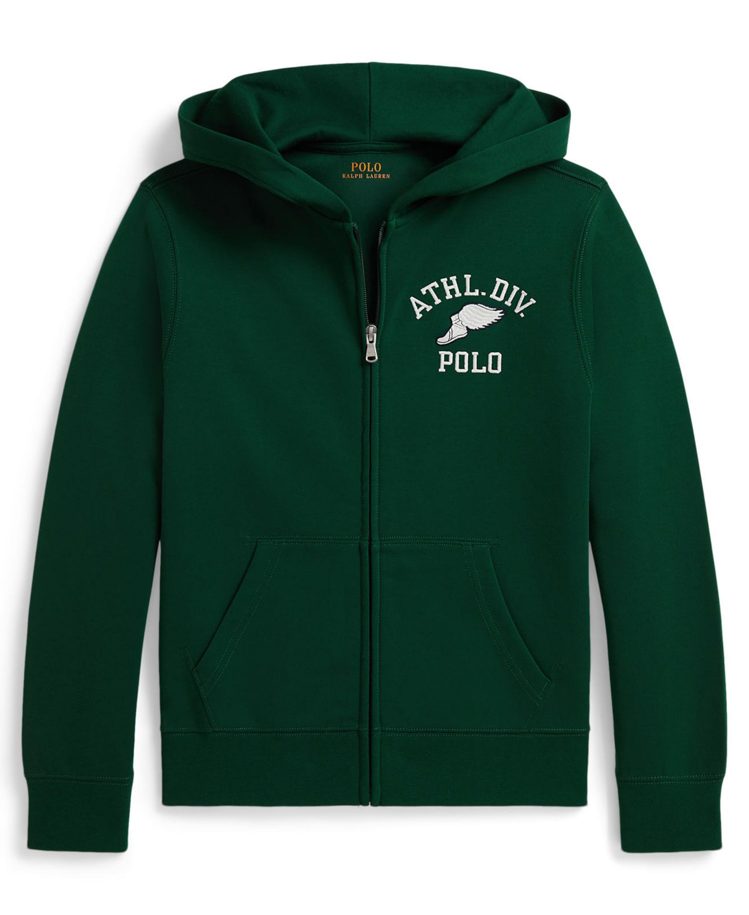 Boys' 8-20 Logo Double-Knit Full-Zip Hoodie