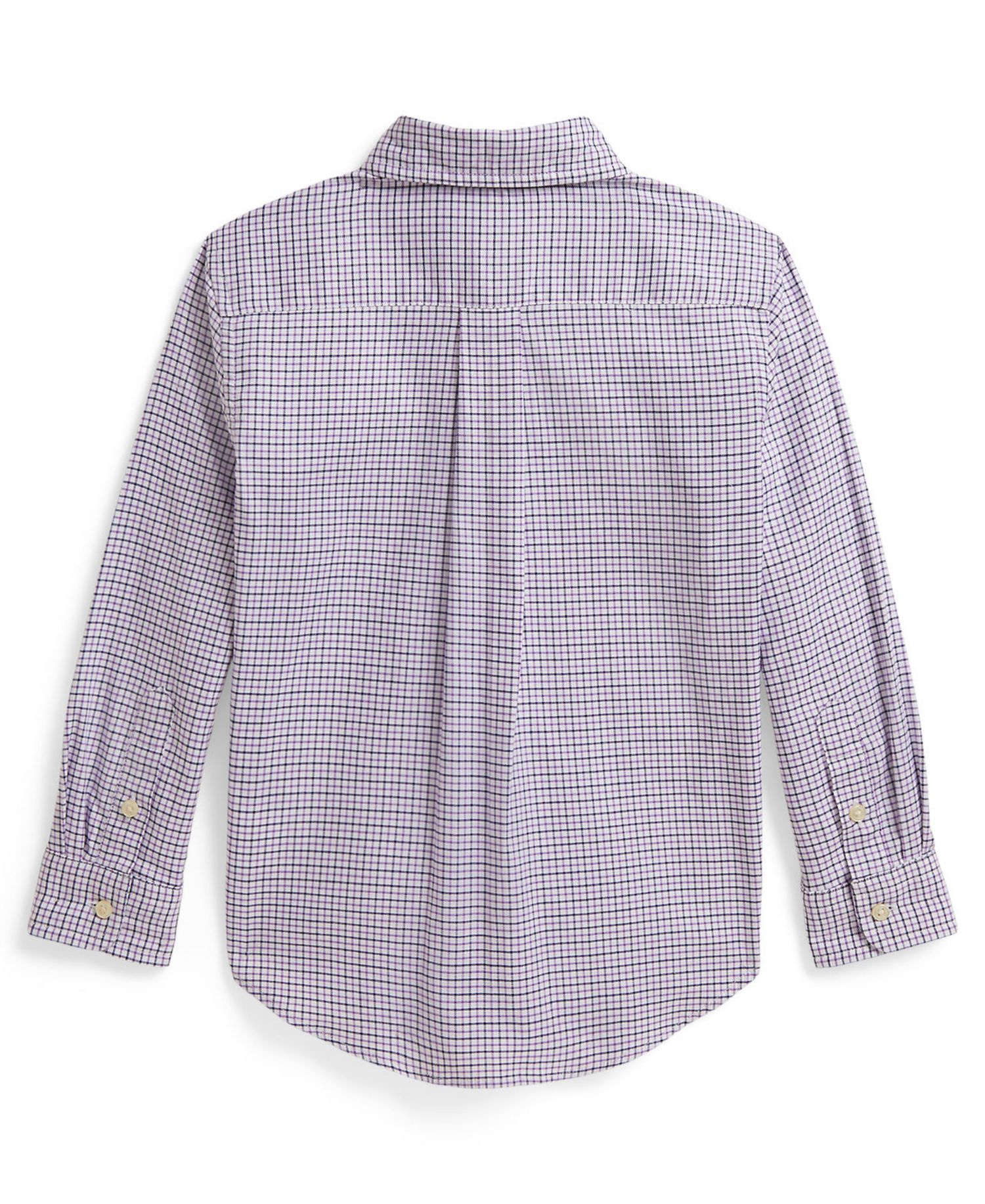 Boys' 2T-7 Checked Performance Oxford Shirt