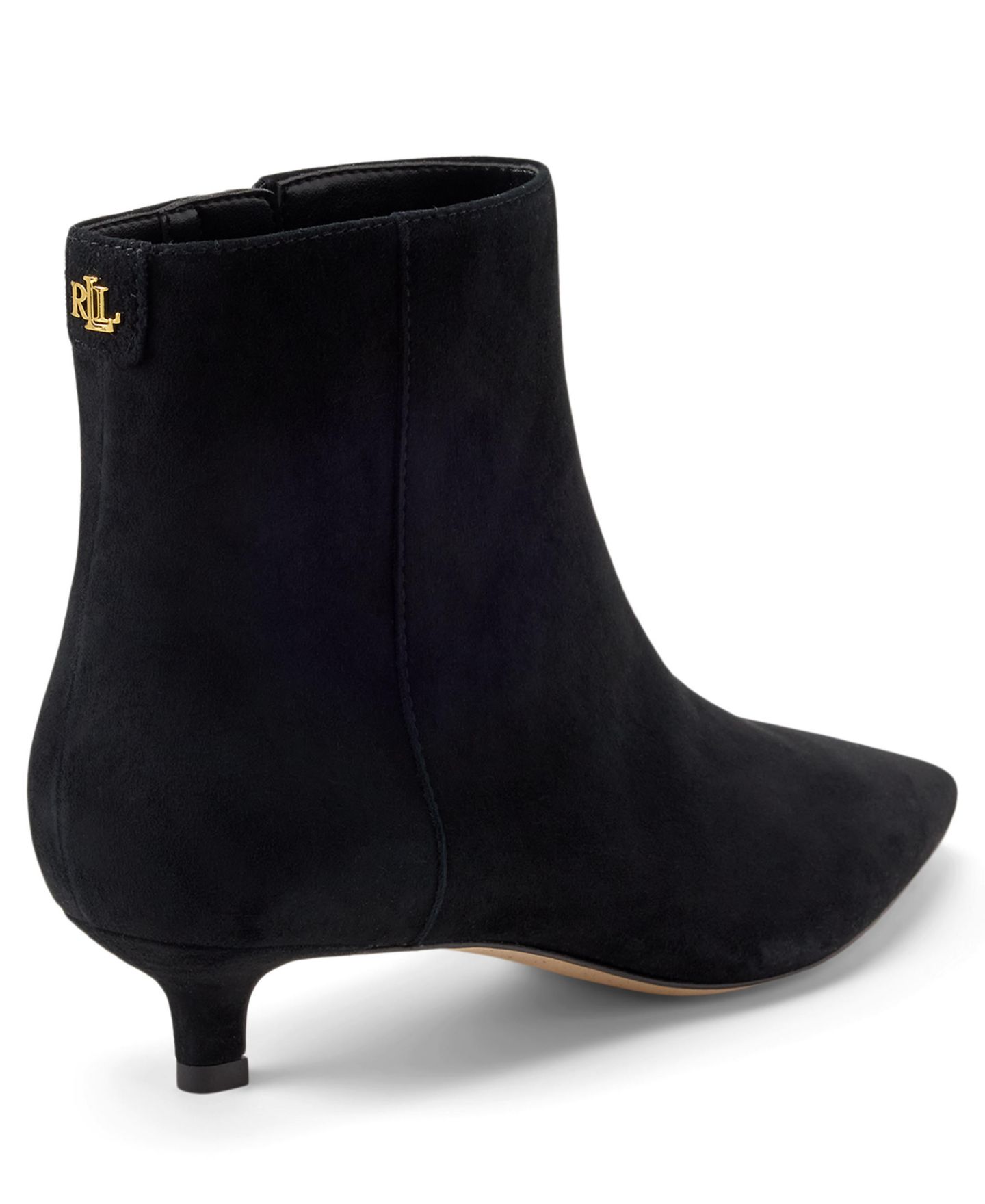 Женские ботинки Lauren Ralph Lauren Francesca Zipper Booties, цвет: Чёрный замшевый — фото 3