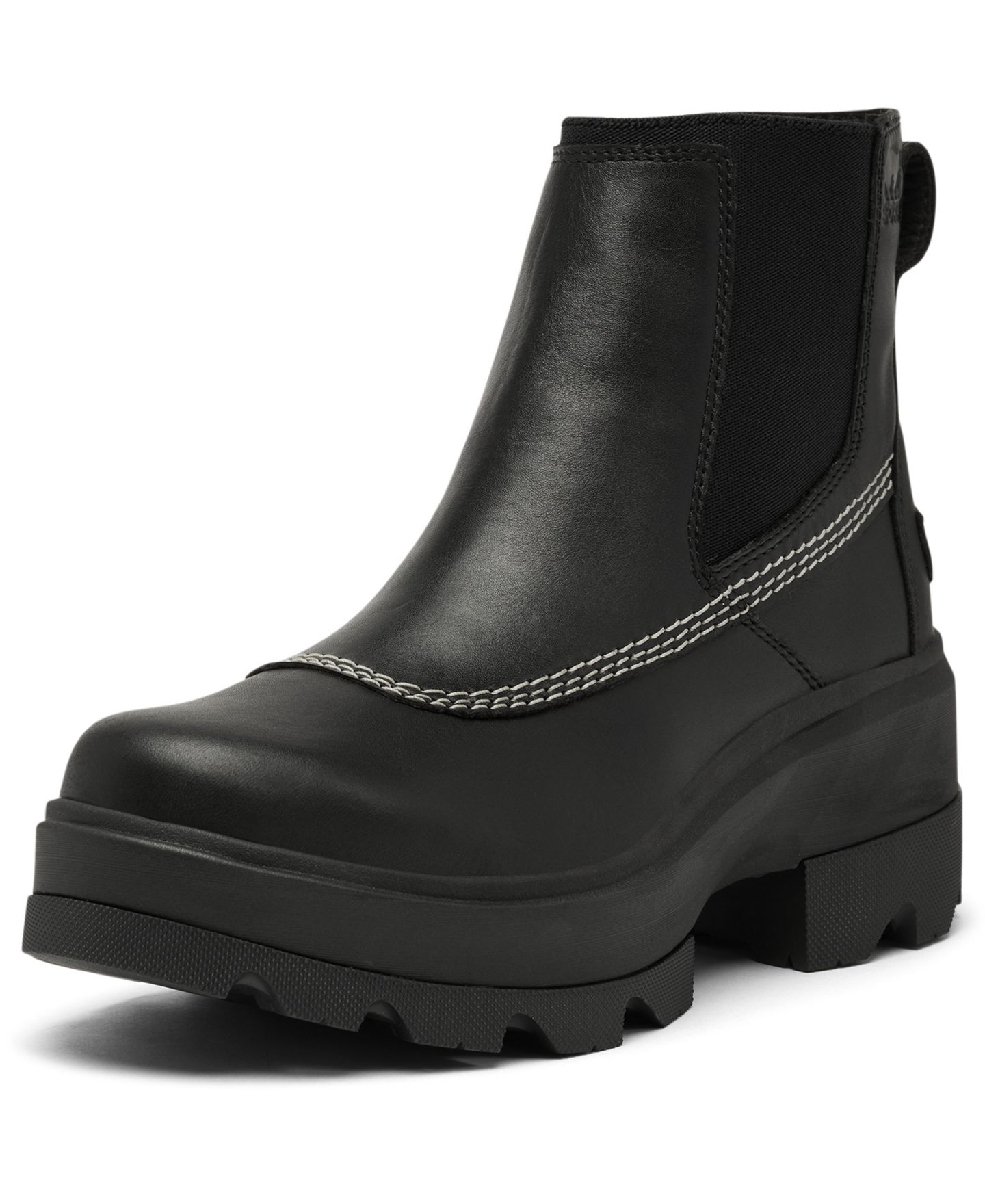 Женские ботинки Sorel Joan Frwd Chelsea Slip-On Booties, цвет: Чёрный / Выбеленный — фото 6