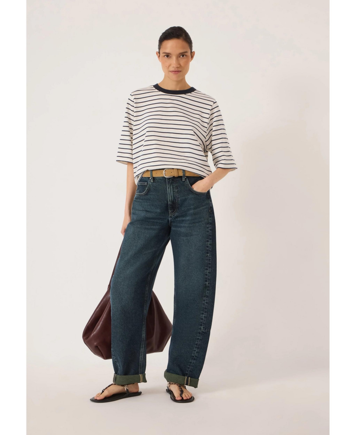 Hush Women's Romina Striped Short-Sleeve Cotton T-Shirt