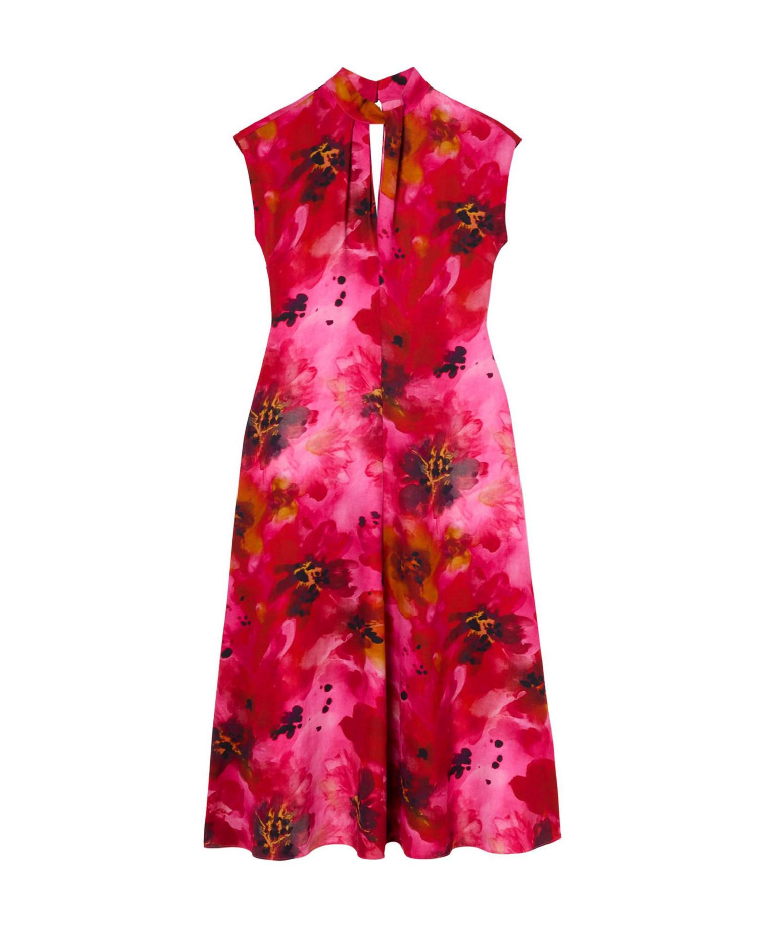 Women's Painterly Floral Midi Dress