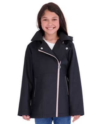 Toddler Girls' 2T-5T Asymetric Zip Softshell Stadium Length Jacket