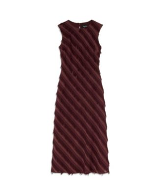 brown fringed sleeveless midi dress Whistles Women's Fringe-Textured - Care instructions Halter & Cowl Neck ZARA BEADED KNOTTED MIDI Material:Ankara