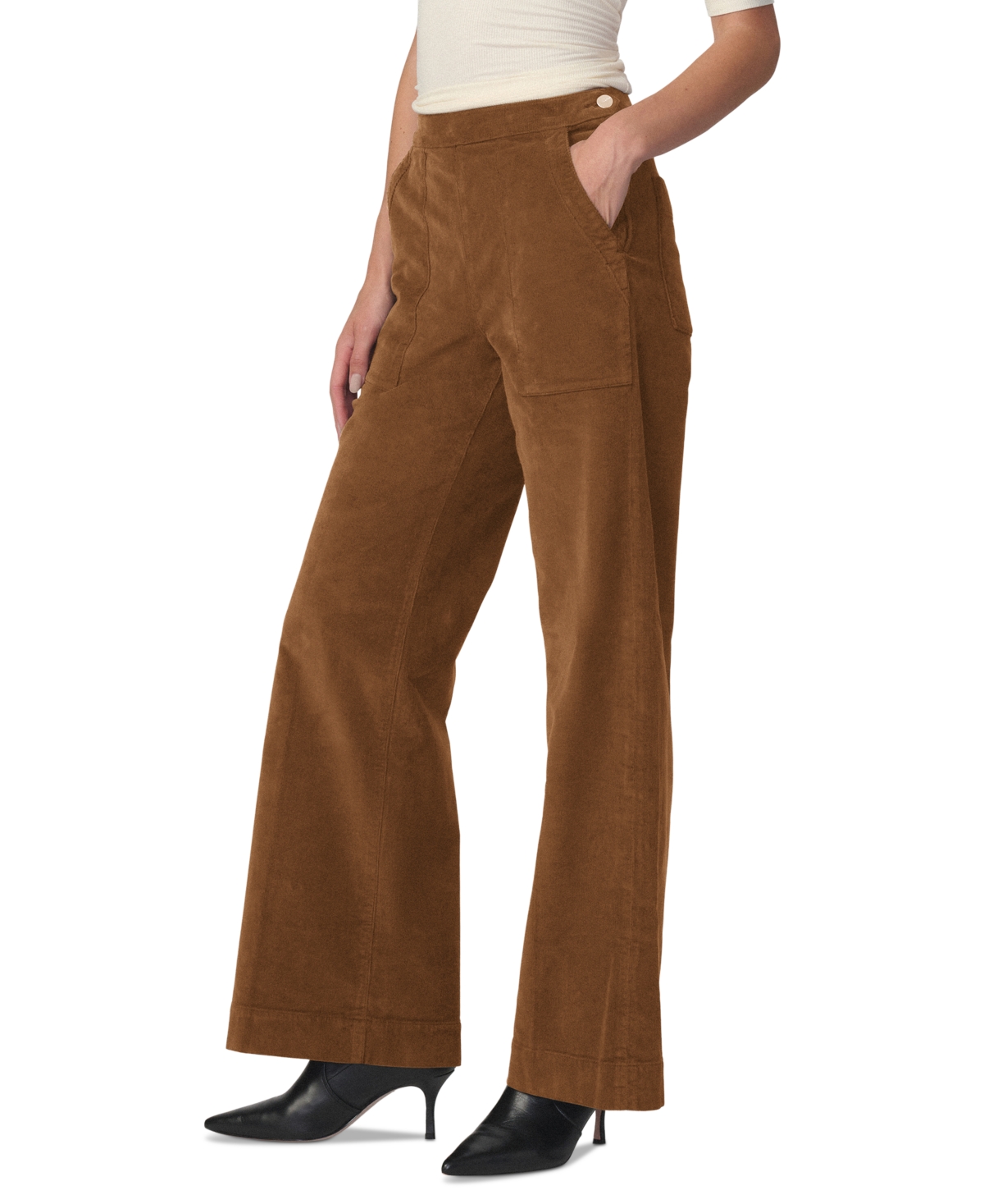 Joe's Jeans Women's The Side Zip Wide Leg Corduroy High-Rise Pants