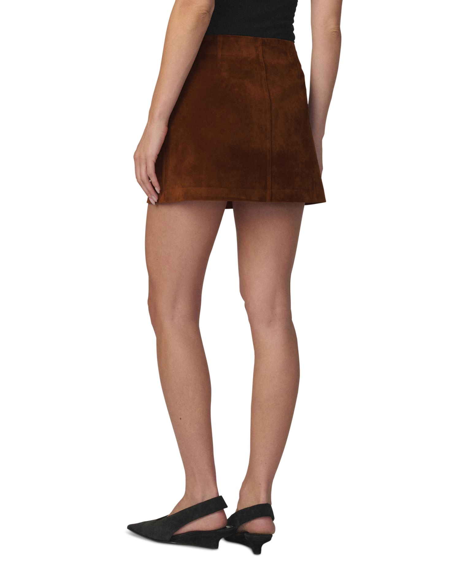 Women's Faux Suede A-Line Mini Skirt