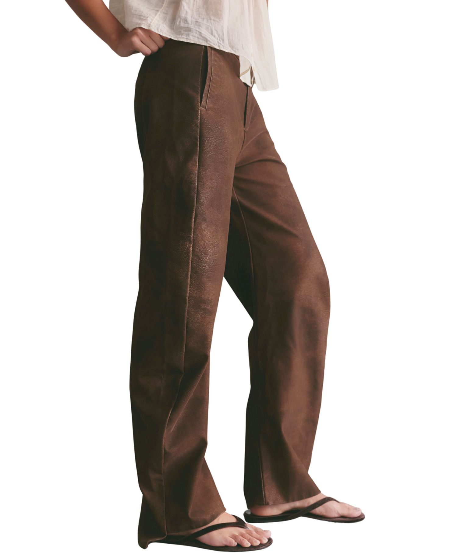 Women's Spotlight Faux-Suede Wide-Leg Trousers