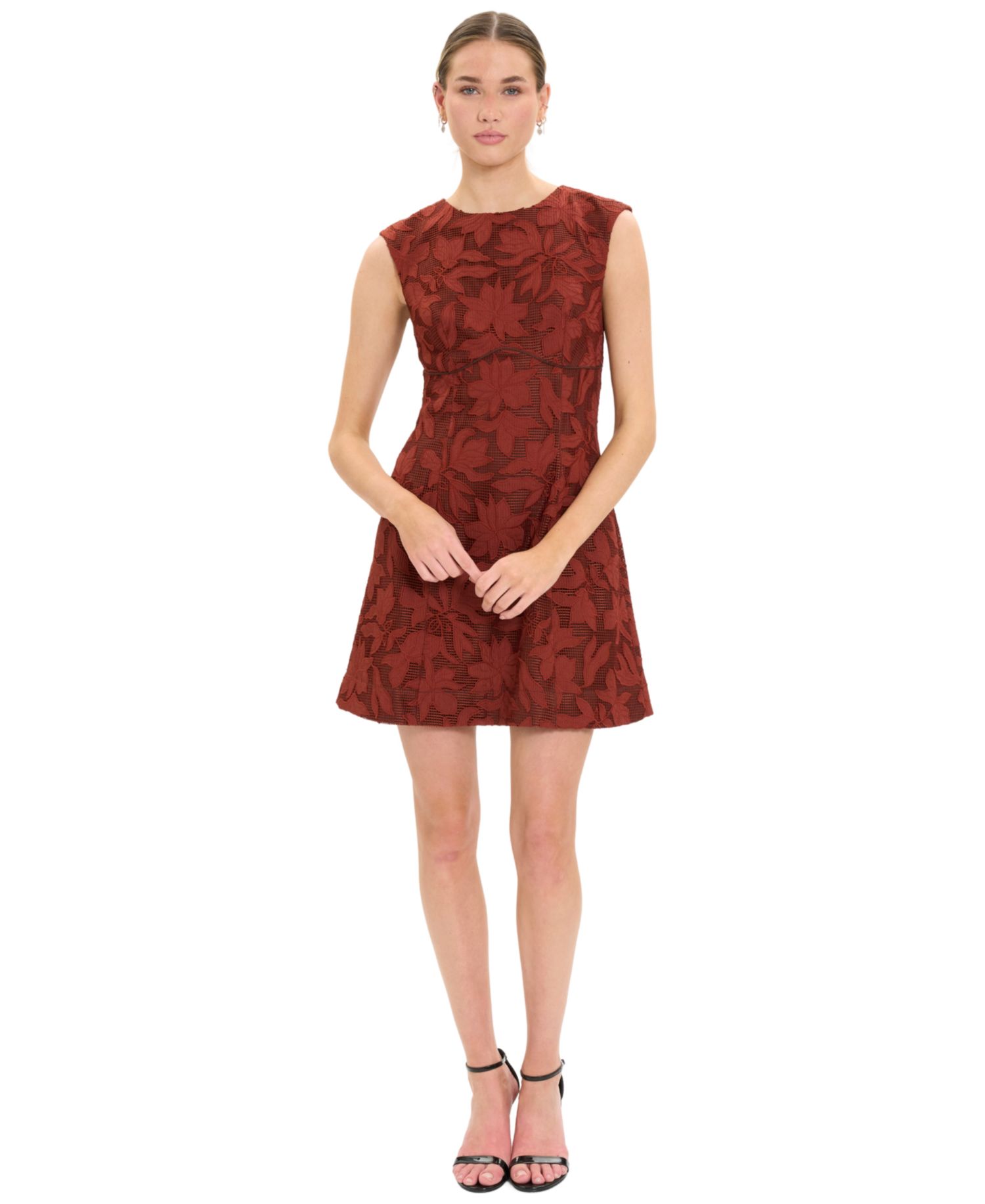 Women's Floral Sleeveless Fit & Flare Dress