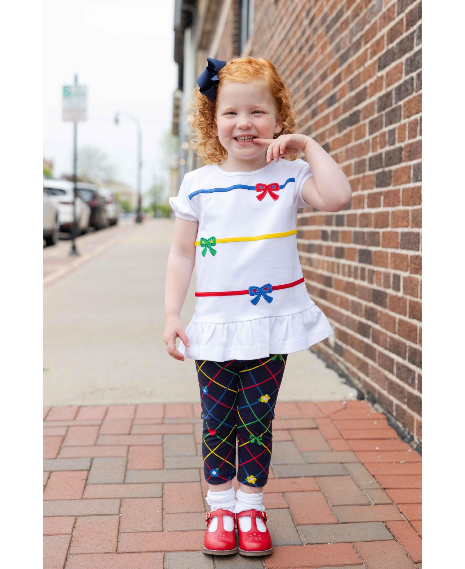 Little Girls 2T - 6X Knit Tunic And Printed Capri Leggings