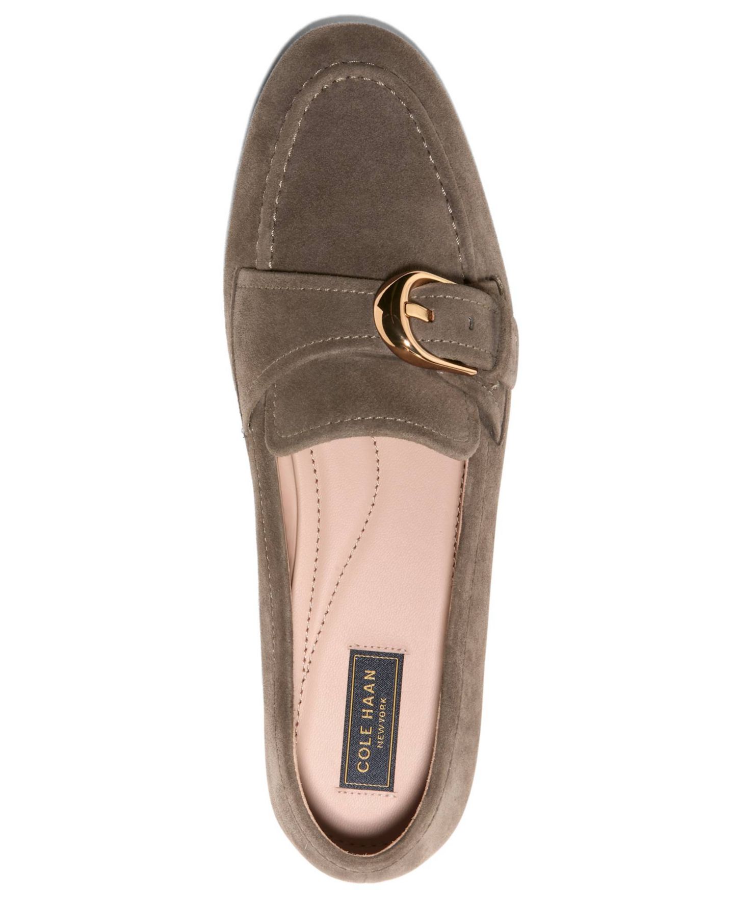 Женские туфли Cole Haan Grand Ambition Alette Slip-On Buckle, цвет: Оливковый замшевый — фото 4